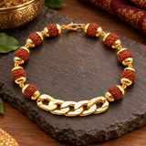Brown Rudraksha Chain Bracelet