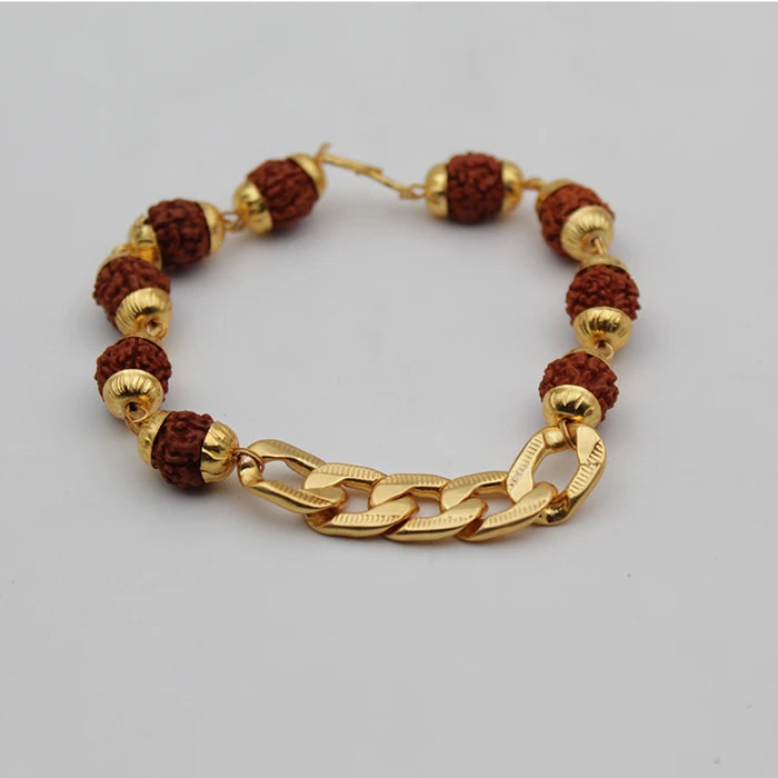 Chain Bracelet with Rudraksha 