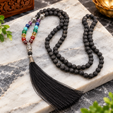 Buddha Black Stone Beads Mala