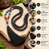 Buddha Black Stone Beads Mala
