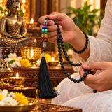 Buddha Black Stone Beads Mala