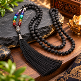 Buddha Black Stone Beads Mala
