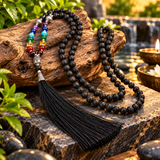 Buddha Black Stone Beads Mala