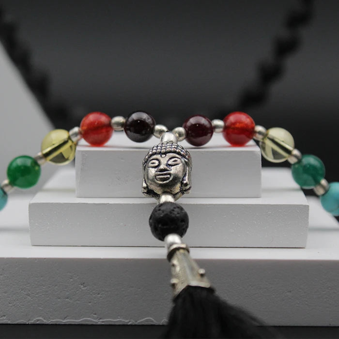 Buddha Black Stone Beads Mala