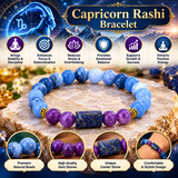 Capricorn Rashi Bracelet with Blue Beads