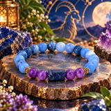 Capricorn Rashi Bracelet with Blue Beads