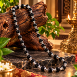 Certified Karungali Malai Silver Cap (Shaligram Mala)