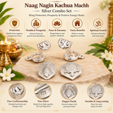 Combo of Naag Nagin Kachua Machh Set of Silver