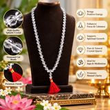 Diamond Cut Sphatik Crystal Quartz Mala