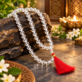 Diamond Cut Sphatik Crystal Quartz Mala