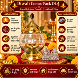 Diwali Combo Pack Of Parad Lakshmi Ganesh And Akhand Diya