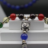 Gautam Buddha Blue Stone Beads Mala