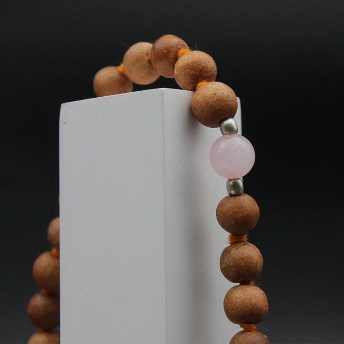 Gautam Buddha Chandan Stone Beads Mala