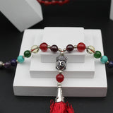 Gautam Buddha Red Stone Beads Mala