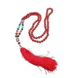 Gautam Buddha Red Stone Beads Mala