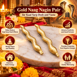 Gold Naag Nagin Pair for Kaal Sarp Dosh and Vastu l Naag Nagin Ka Joda Big