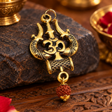 Mahakal Trishul Locket with Rudraksha Mala