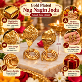 Gold Plated Nag Nagin Joda Small Size (3cm)