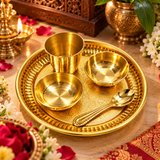 Golden Small Pooja Thali