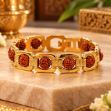 Golden Rudraksha Chain Bracelet