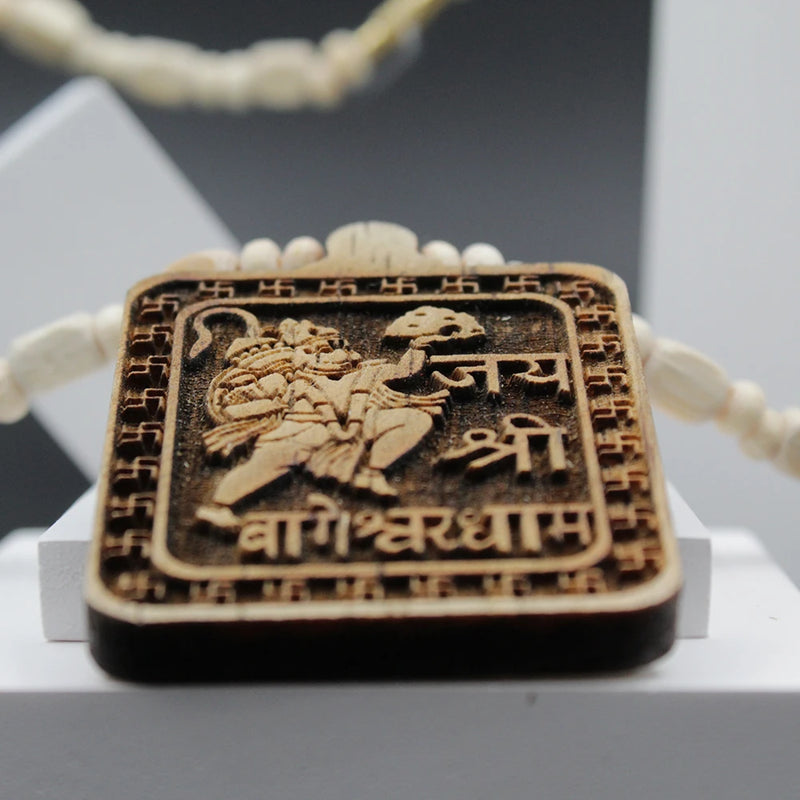Hanumanji Jai Shree Bhageshwar Dham Tulsi White Beads Mala