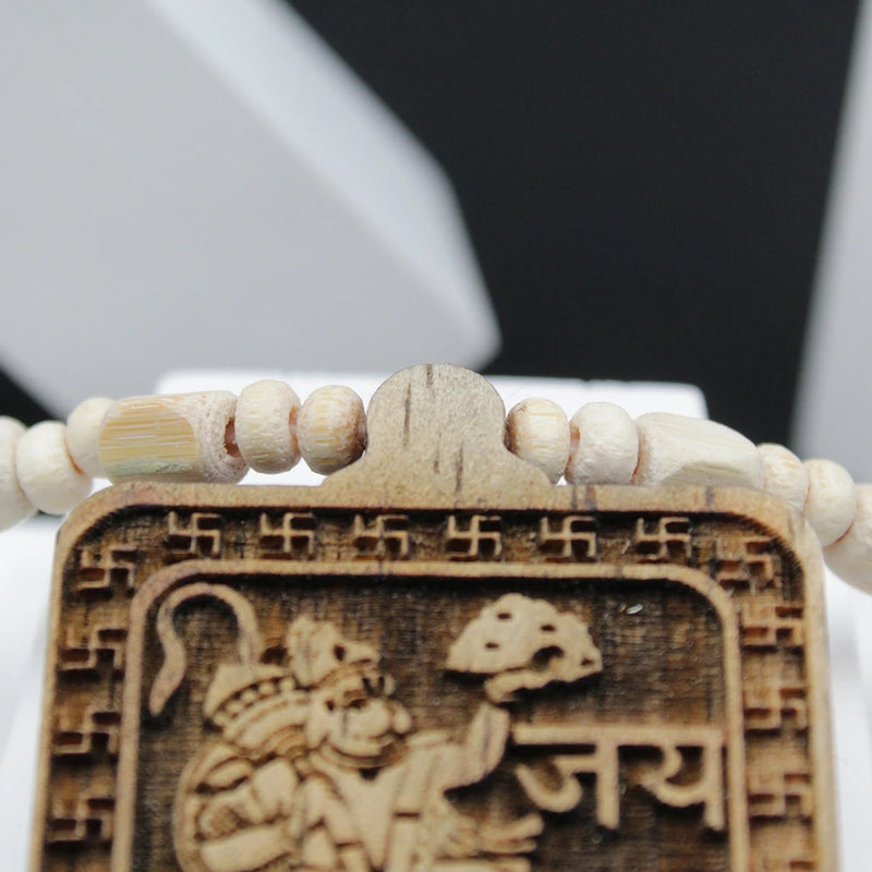 Hanumanji Jai Shree Bhageshwar Dham Tulsi White Beads Mala