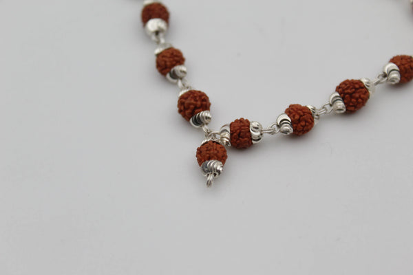 Original Silver Cap Rudraksha Mala 54 Beads (SMALL SIZE)