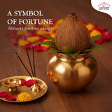 Tambe Ka Lota for Puja Big Size Temple Use, Kumkuma Kalash for Diwali, Pooja, Festival, Home Decoration, Brown Copper, Vessel for Drinking Water Karwachauth Poojan Article (1 Pcs)