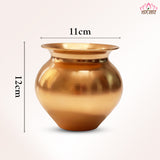 Tambe Ka Lota for Puja Big Size Temple Use, Kumkuma Kalash for Diwali, Pooja, Festival, Home Decoration, Brown Copper, Vessel for Drinking Water Karwachauth Poojan Article (1 Pcs)