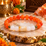 Leo Rashi Bracelet with Orange Beads