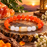 Leo Rashi Bracelet with Orange Beads