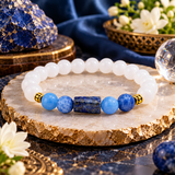 Libra Rashi Bracelet with White Beads