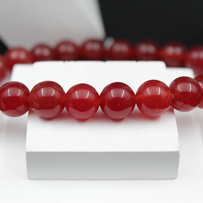 Maroon Healing Crystal Gem Stone Aesthetic Bracelet