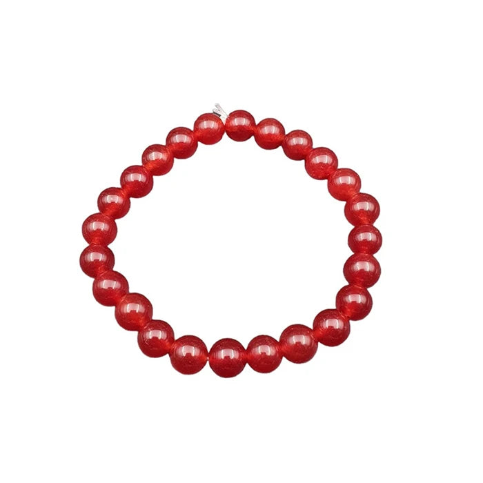 Maroon Healing Crystal Gem Stone Aesthetic Bracelet