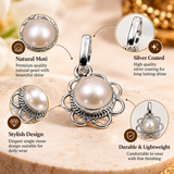 Moti Stylish Single Stone Silver Coated Locket