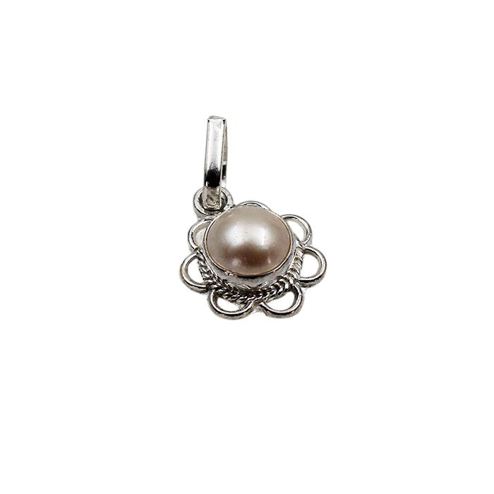 Moti Locket Moti Stylish Single Stone Silver Coated Locket – Dharmsaar