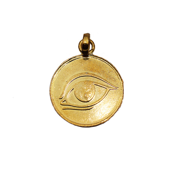 Premium Quality Nazar Suraksha Kavach Yantra Locket/Pendant – Gold Plated Yantra | Metal Yantra Engraved Pendant To Protect Against Bad Eye