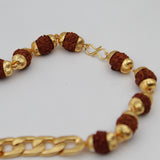 golden cap  Rudraksha Mala for Man and Women