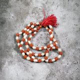 Natural Rudraksha with White Pearl Moti Mala for Men and Women
