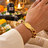 Om Namah Shivay Bracelet with Natural Rudraksha Beads