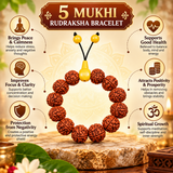 Original 5 Mukhi Big Rudraksha Bracelet