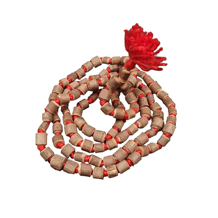 Original Big Size Red Thread 108 Beads Tulsi Mala – Dharmsaar