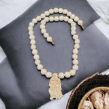 Original Big Size Round Bead Kanthi Tulsi Mala With Radha Krishna Locket