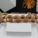 Original Big Size Yellow Thread Wooden Brown 108 Beads Tulsi Mala