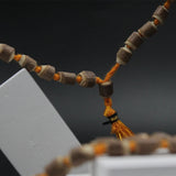 Original Big Size Yellow Thread Wooden Brown 108 Beads Tulsi Mala