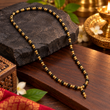 Original Black Kanthi Golden Cap Tulsi Mala