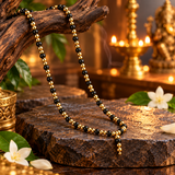 Original Black Kanthi Golden Cap Tulsi Mala