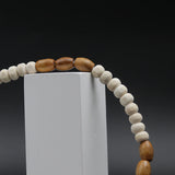 Original Radha Krishna Locket Big Size White Brown Bead Tulsi Mala