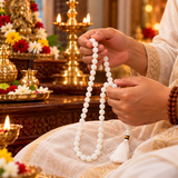 Original Round Shape Sulemani White Stone Hakik 108 Beads Mala