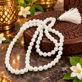 Original Round Shape Sulemani White Stone Hakik 108 Beads Mala